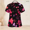 Women Plus Size V Neck Short Sleeve Scrub Top Retro Brush Painting American Flag Star Print Nurse Uniform Top