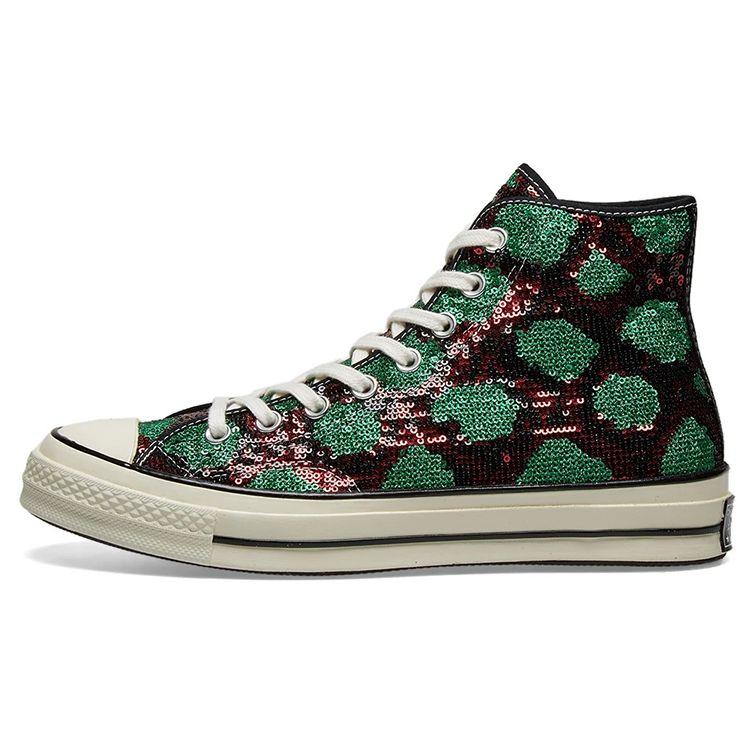 

Кроссовки унисекс Converse Chuck 70 High Snake Pattern - красно-зеленые Egret 166561C