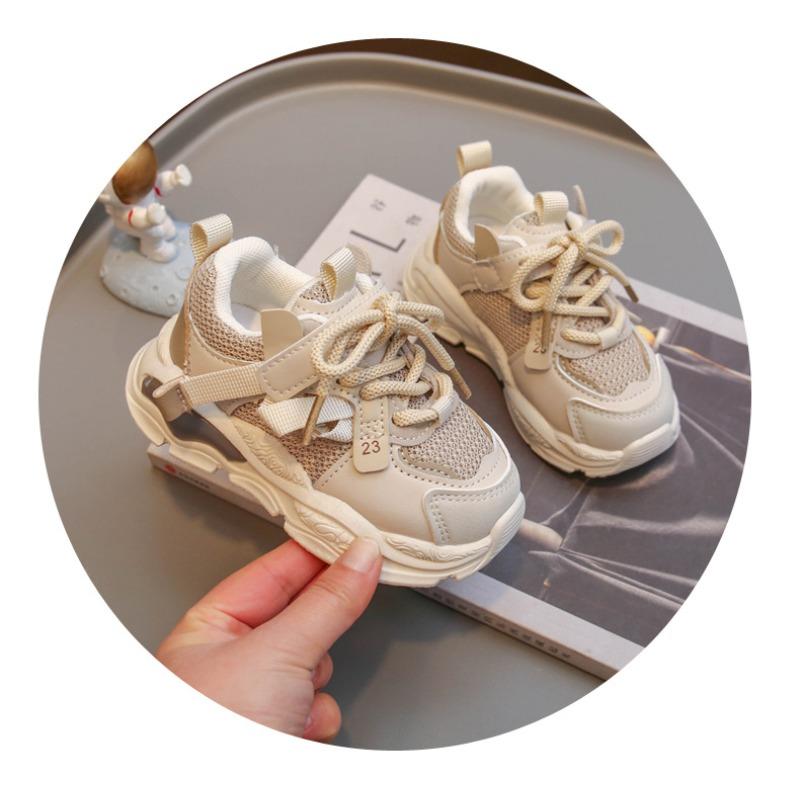 Girls' Sneakers Spring/Autumn New Arrivals, Boys' Sneakers, Kids' Mesh Chunky Dad Shoes, Girls' Running Shoes, Trendy Children's Footwear.