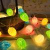 Christmas Decoration Crack Egg LED Light String Lamp Garden Festival Lighting Strings Room Decor New Year Atmosphere