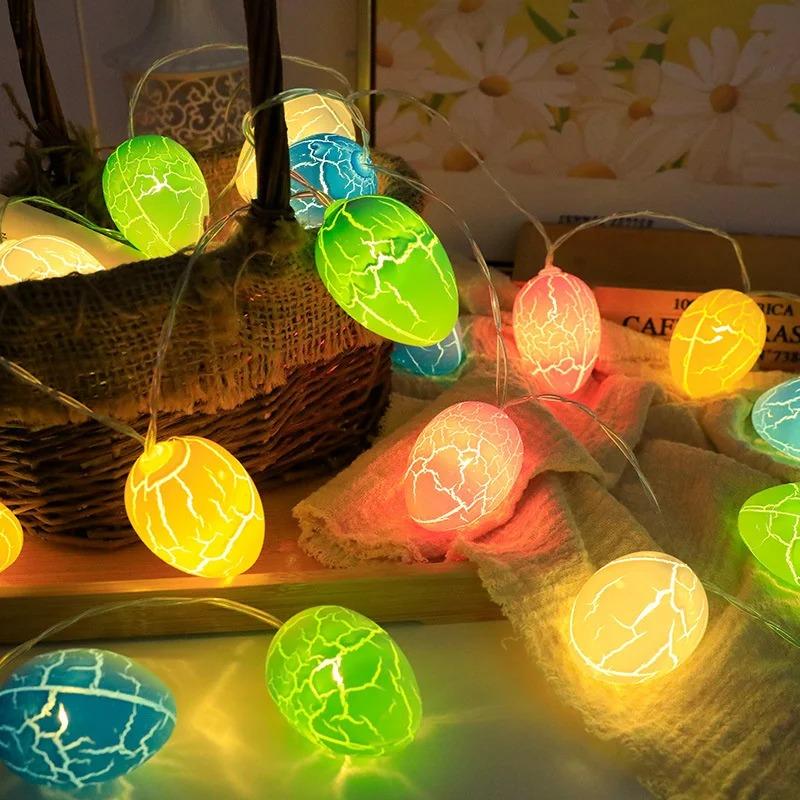 Christmas Decoration Crack Egg LED Light String Lamp Garden Festival Lighting Strings Room Decor New Year Atmosphere