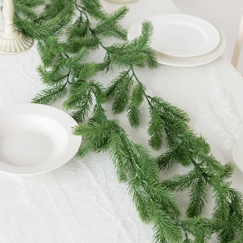 72 Mesh Pine Leaves Artificial Plants Christmas tree decoration Grass vine skewers Outdoor garden Home Wedding Photography props