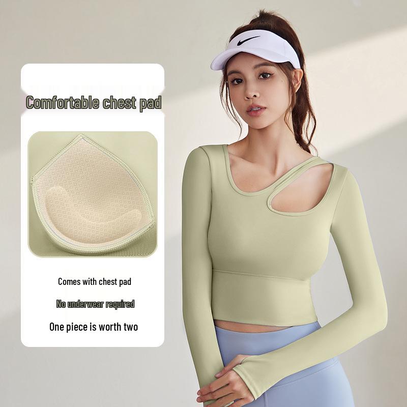 

Juyitang Seamless Long-Sleeve Yoga Top - Breathable & Tight Fit XXL