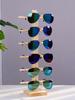 Wooden Eyeglass Storage Rack Household Sunglasses Glasses Display Rack Organizer Perforation-free Multi-functional Desktop