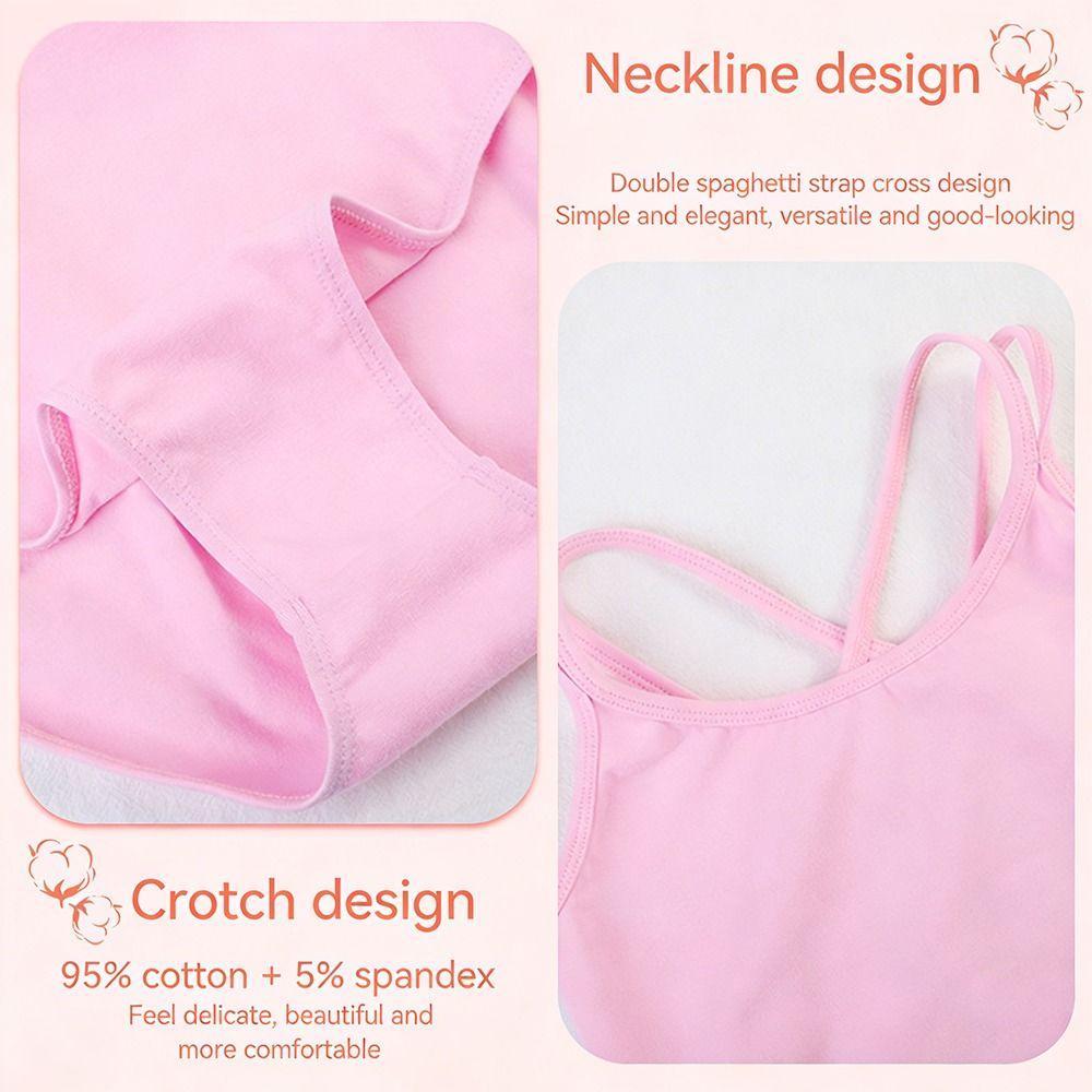 Double Camisole Girls Ballet Leotard Elastic Ballerina Outfits Fashion Dance Bodysuit  Performance