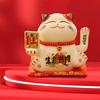 Chinese Cat Ornaments Animal Figurine Ceramic Waving Craft Sculpture Statue for Garden Indoor