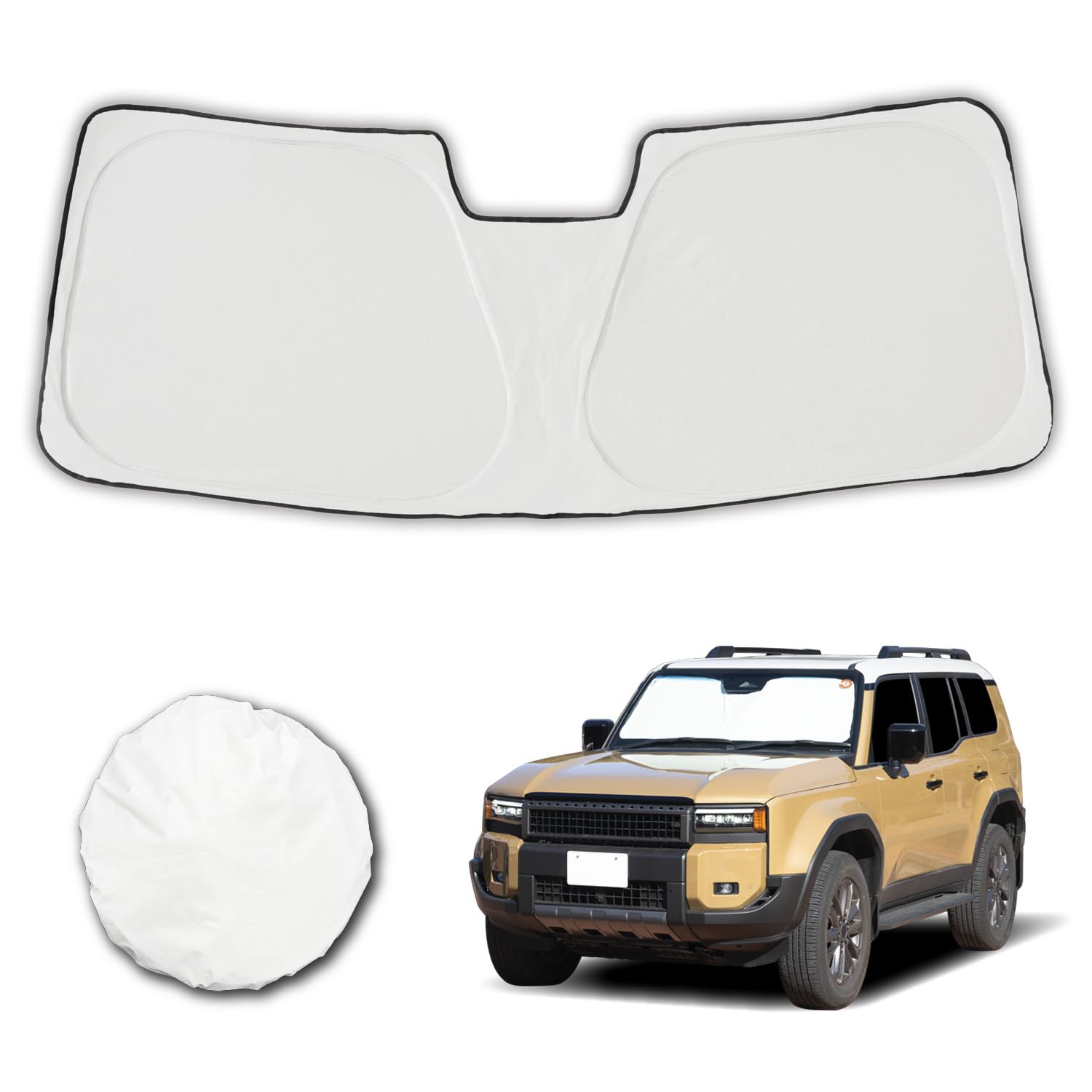 

SEIWA High for Toyota Land Cruiser Made with Radicool radiant cooling sunshade IMP440 for the Easy Provides UV light and heat Ideal for extreme белый