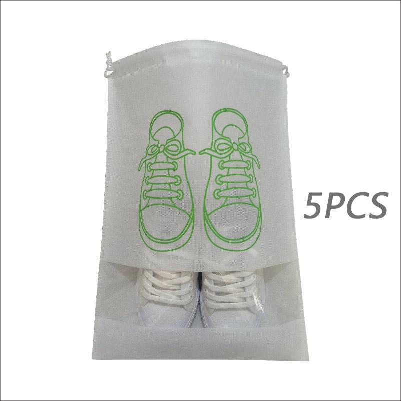 

5 шт., сумки для хранения обуви, органайзер для шкафа, нетканая дорожная портативная сумка, водонепроницаемая карманная сумка для одежды, классическая подвесная сумка M 27x36cm-WOMEN