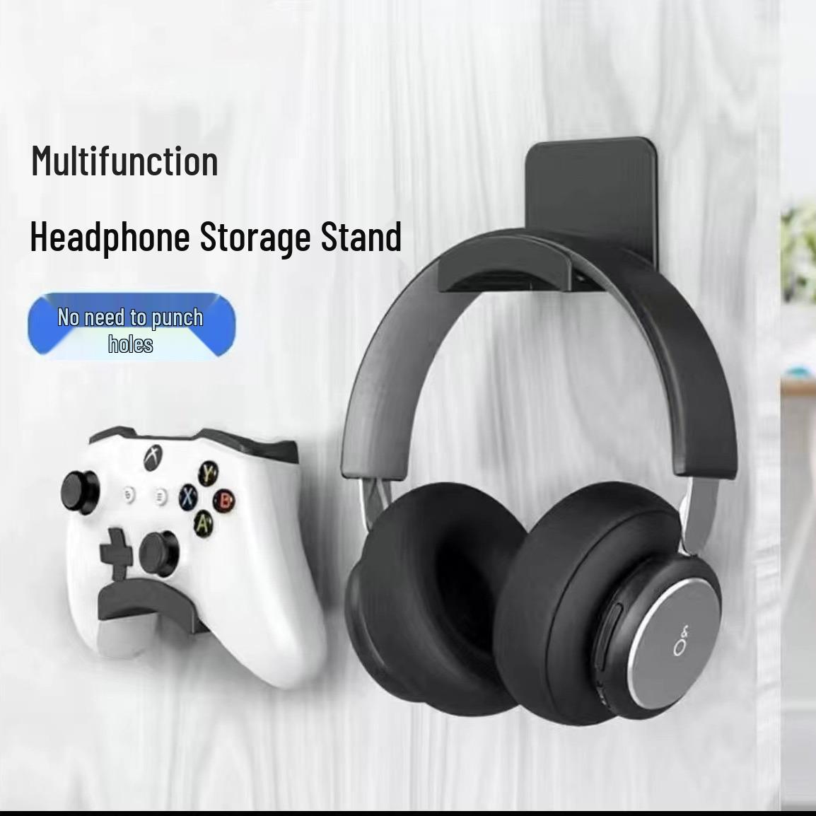 

Adhesive Wall-Mounted Headphone Hook for Over-Ear Headsets White Headphone Hook [1 piece]