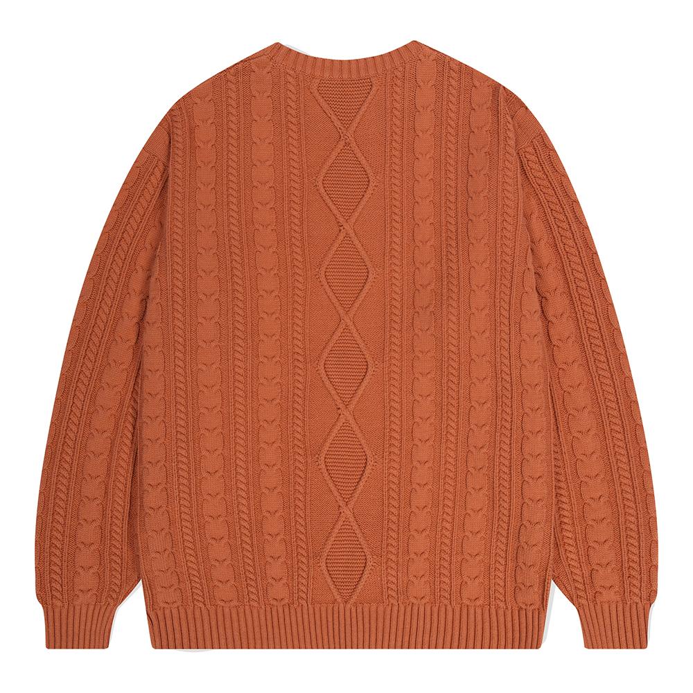MAHAGRID Fisherman Knit Sweater Orange(Mg2Dfmk624A)