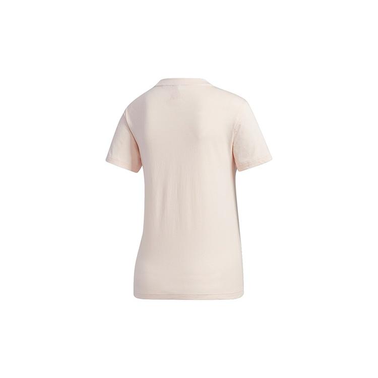 (WMNS) adidas Large Shiny Logo Short Sleeve Pink Women's GK8721