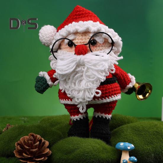 Christmas Crochet Kit Crochet Starter Kit with Step-by-Step Video Tutorials Santa Claus Nutcracker Green Elf Knitting Set for Beginners