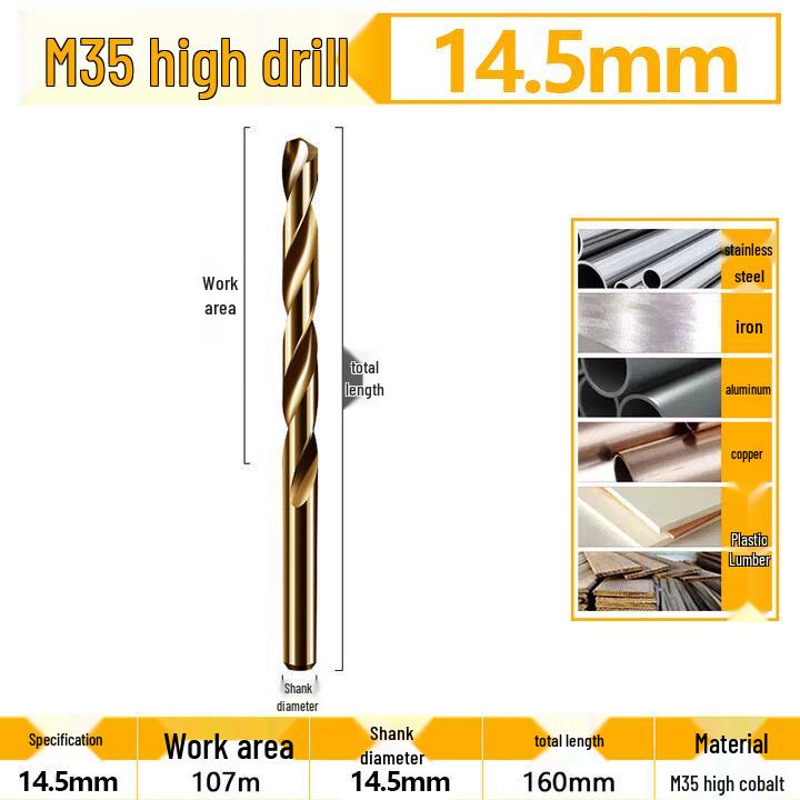 M35 Kobalt Spiralbohrer für hochharten Edelstahl Metallplatte.