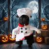 Adjustable Pet Funny Chef Costume Breathable Halloween Dog Clothes Cat Party Dressed Up  Halloween