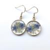 Eternal Flower Resin Dangle Earrings with Real Dried Flowers and Butterfly Star Design for Women