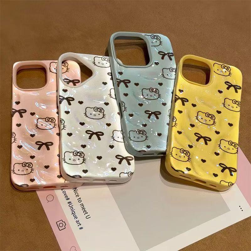 Cartoon Bow KT Cat Phone Case for Apple iPhone 17 & 17 Pro, 16 Pro Max