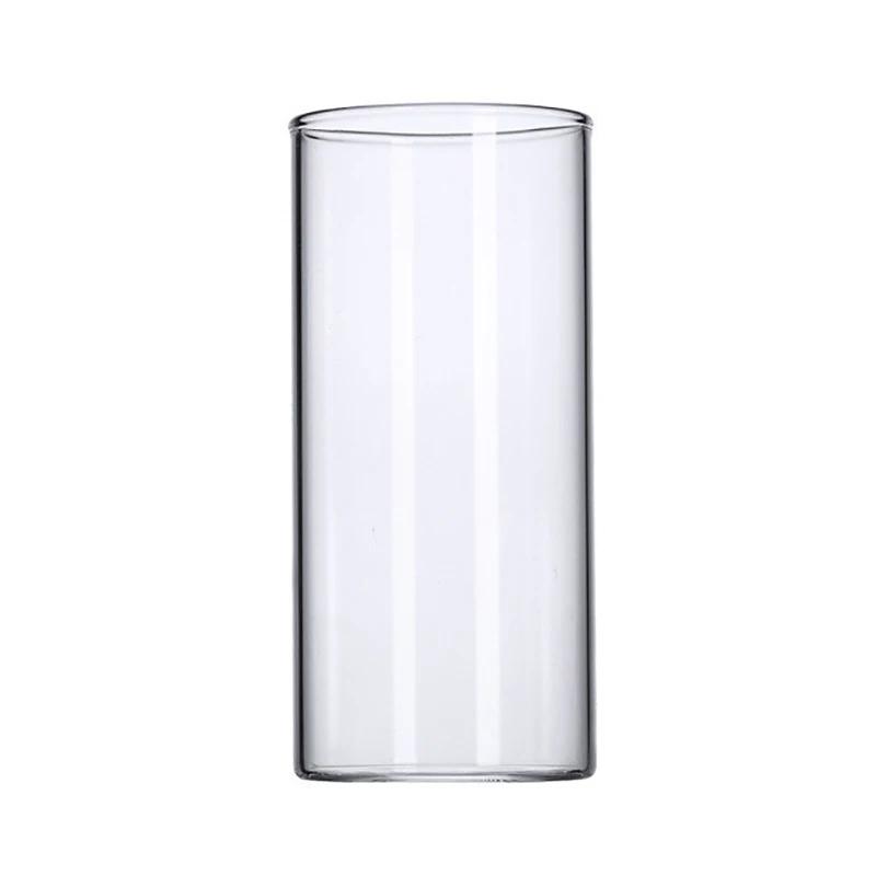 Glass Cup Transparent Cold Drink Large Capacity Iced Coffee Milk Tea Juice Drinking Cup Tumblers Cocktail Wine Glass Coffee Cups 330ml