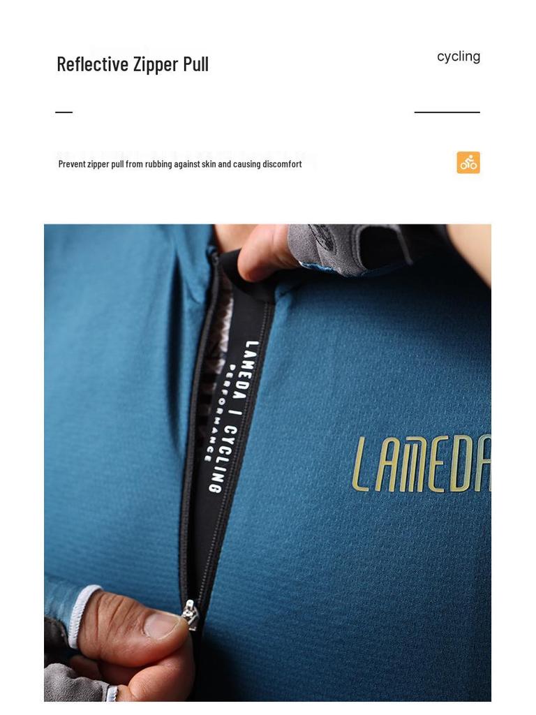 Lampaida Herren Aurora Kurzarm-Radtrikot - Eng anliegend Sommer Rennrad Oberteil.