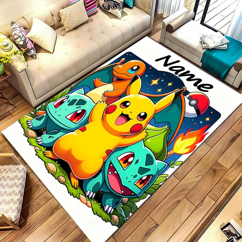 Custom personalization Pokémon Pikachu Area Rug - Perfect For Kitchen, Bathroom,Laundry Room Decor Large Size Available,Gift All Seasons