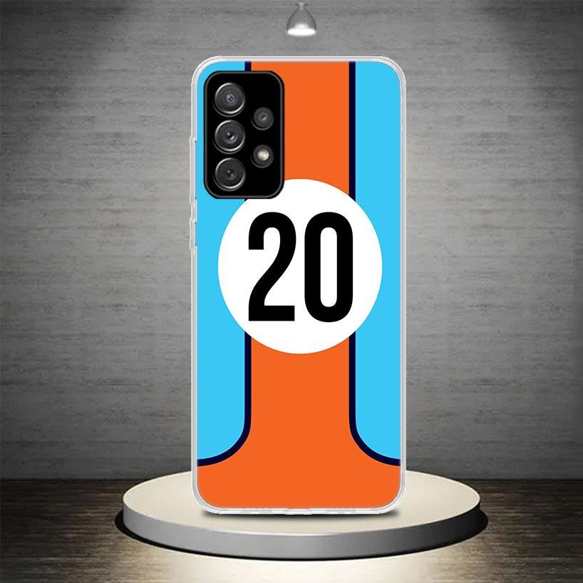 

Car Blue Orange Stripe Phone Case Cover For Samsung Galaxy A13 A14 A15 A16 A17 A53 A54 A55 A56 A33 A34 A35 A36 A23 A24 A25 A26 A Samsung A17