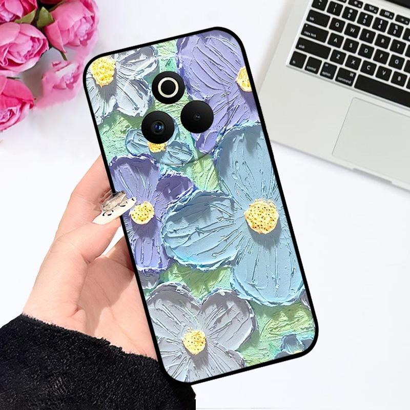 Case For Oppo Realme P3 Pro 5G Fashion Color Painted Silicone Soft Phone Cover For Realme P 3 Pro 5G Shockproof Bumper Shells