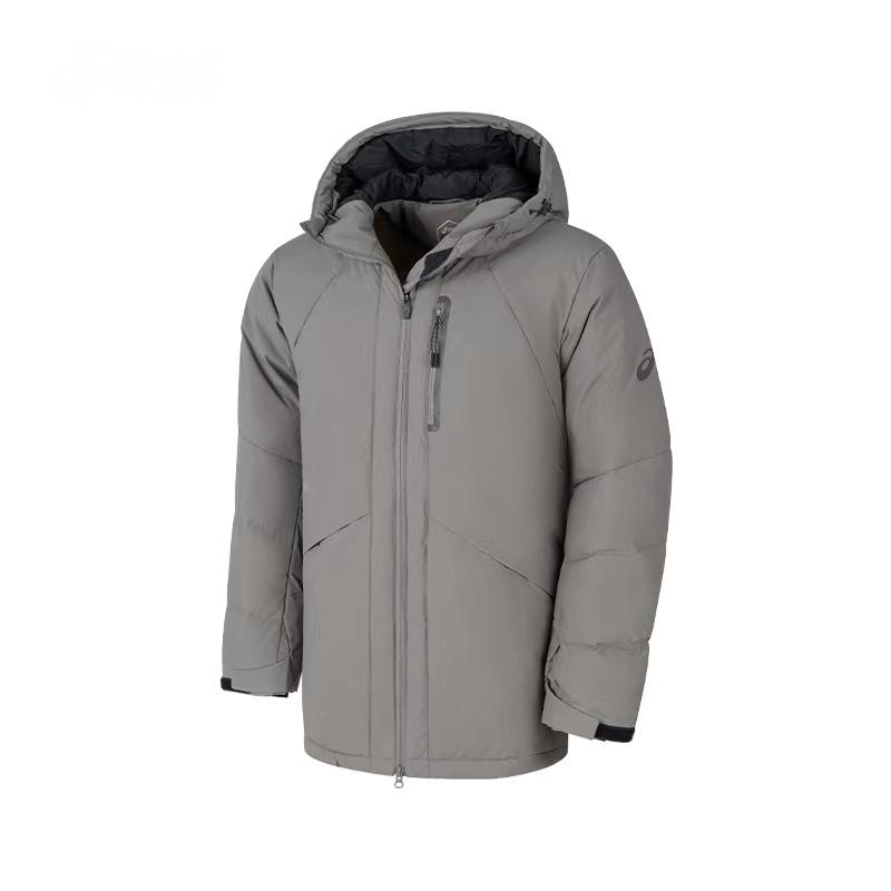 Asics Water-Resistant Warm Hooded Sports Down Jacket Men Jackets Dark-Gray 2031E872-020