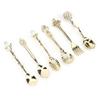 6Pcs Set Innovative Vintage Retro Zinc Alloy Spoons Fork Set Cutlery Kitchen Accessory