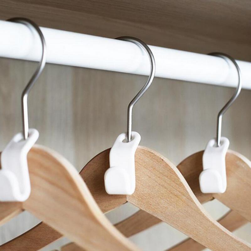 10pcs Hanger Hooks for Plastic Clips Clothes Space Saving Hangers for Clothes Closet Hangers Space Saver