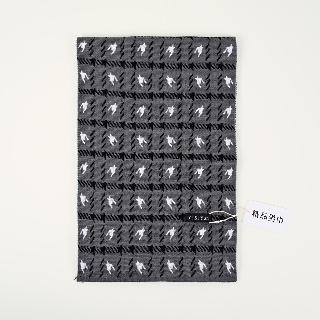 Men's Classic Winter Scarf Cashmere Feel Winter Scarves Long Formal Soft Scarf for Men Casual Scarves Luxuriously Plaid Scarf