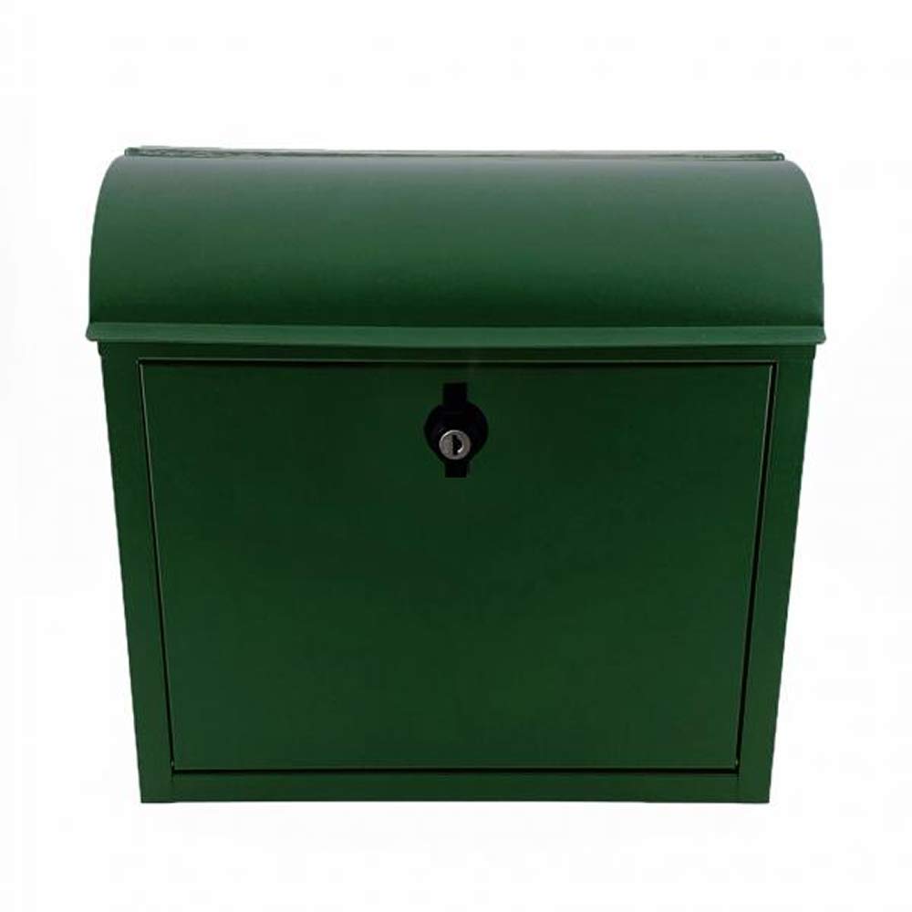AXCIS Freestanding Mailbox with A4 Vertical Roofing Mailbox Wall-Mounted, Lock, Size, Opening, (Green)