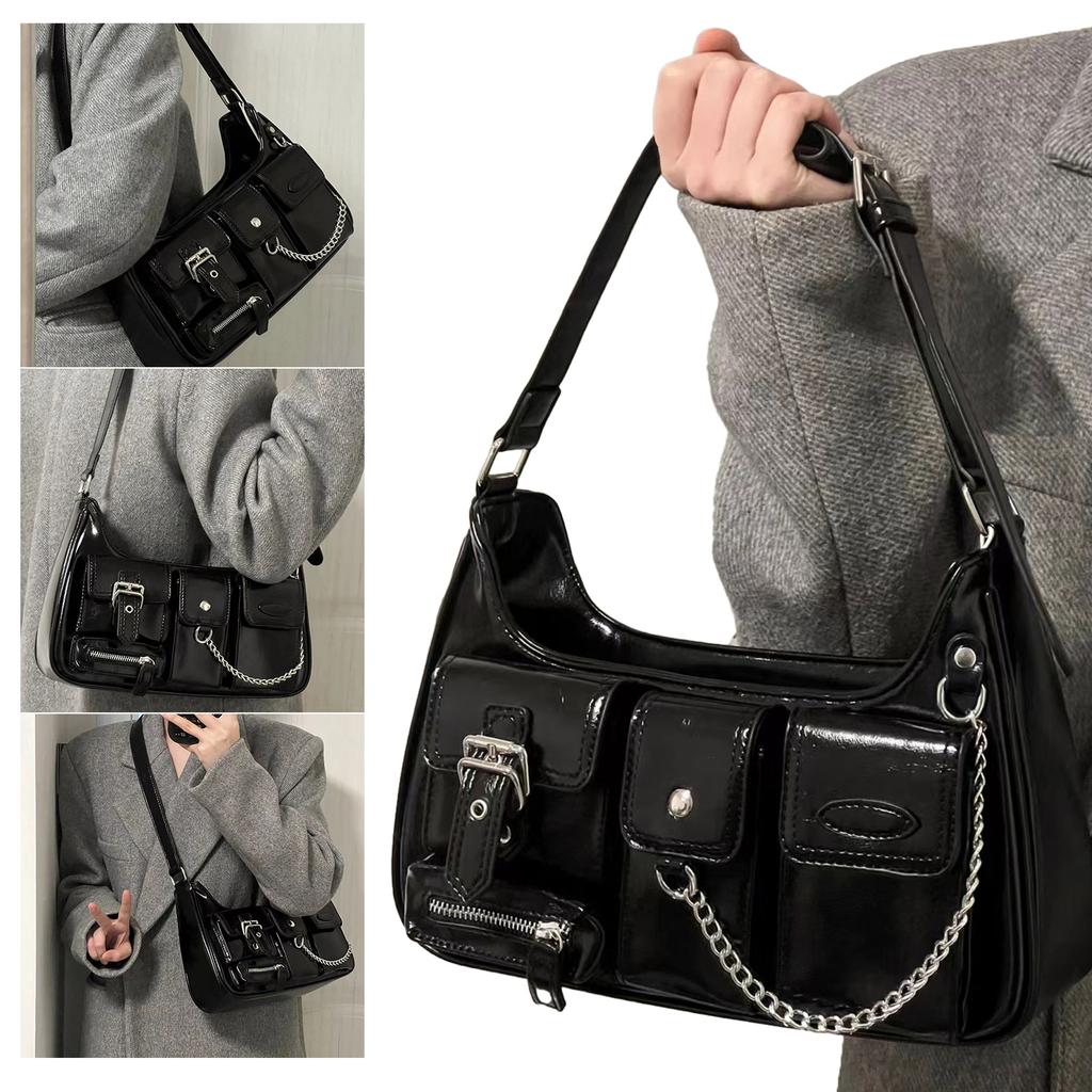 Fashionable Motorcycle Bag with Multiple Pockets Adjustable Shoulder Strap Suitable for Professionals and Traveler