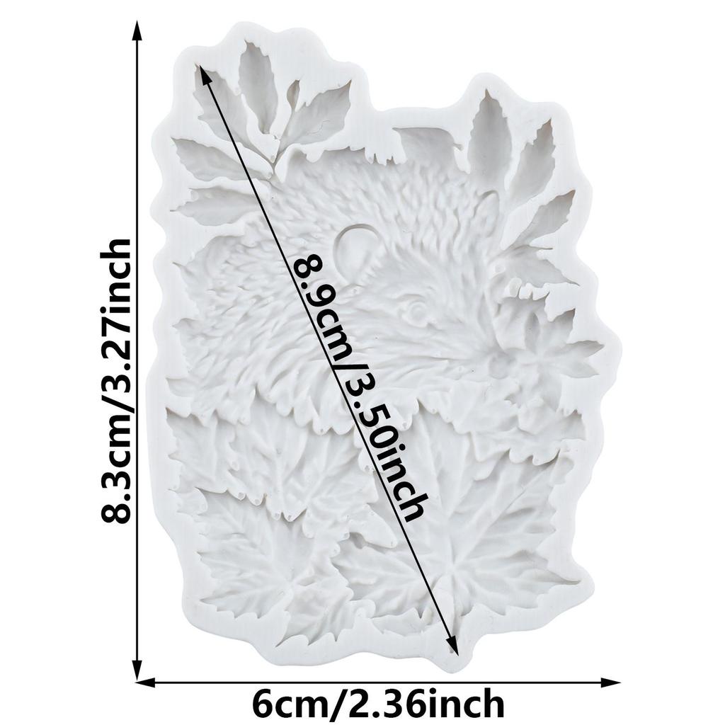 Hedgehog Silicone Molds Maple Leaf Fondant Mold Cake Decorating Tools Cupcake Topper Candy Chocolate Gumpaste Mold