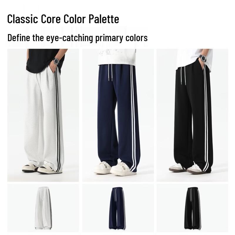 JEEP SPIRIT Men's 2026 Spring Autumn Loose Straight Leg Casual Sports Pants