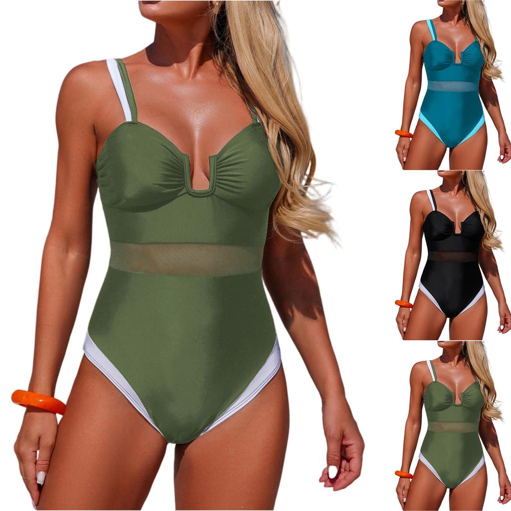 Damen Badeanzug Einteiler Bikini Sport Badeanzug