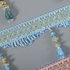 12M Droplet Shape Tassel Lace Trim Woven Texture Lace Trim Ribbon  Home Decoration