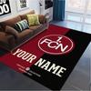 Benutzerdefinierter Teppich mit 1. FC Nürnberg Logo für Wohnzimmer, Schlafzimmer, Zuhause, Sofadekoration, rutschfeste Bodenmatte für Kinder