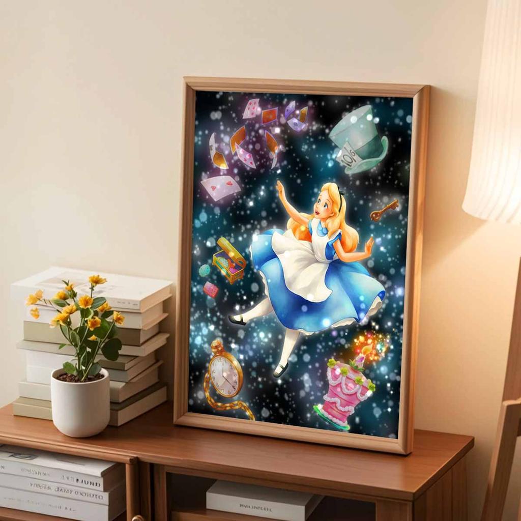 Full Round Diamond Painting Alice's Dream Art Rhinestone Picture Mosaic DIY 5D Cross Stitch Embroidery Home Decoration