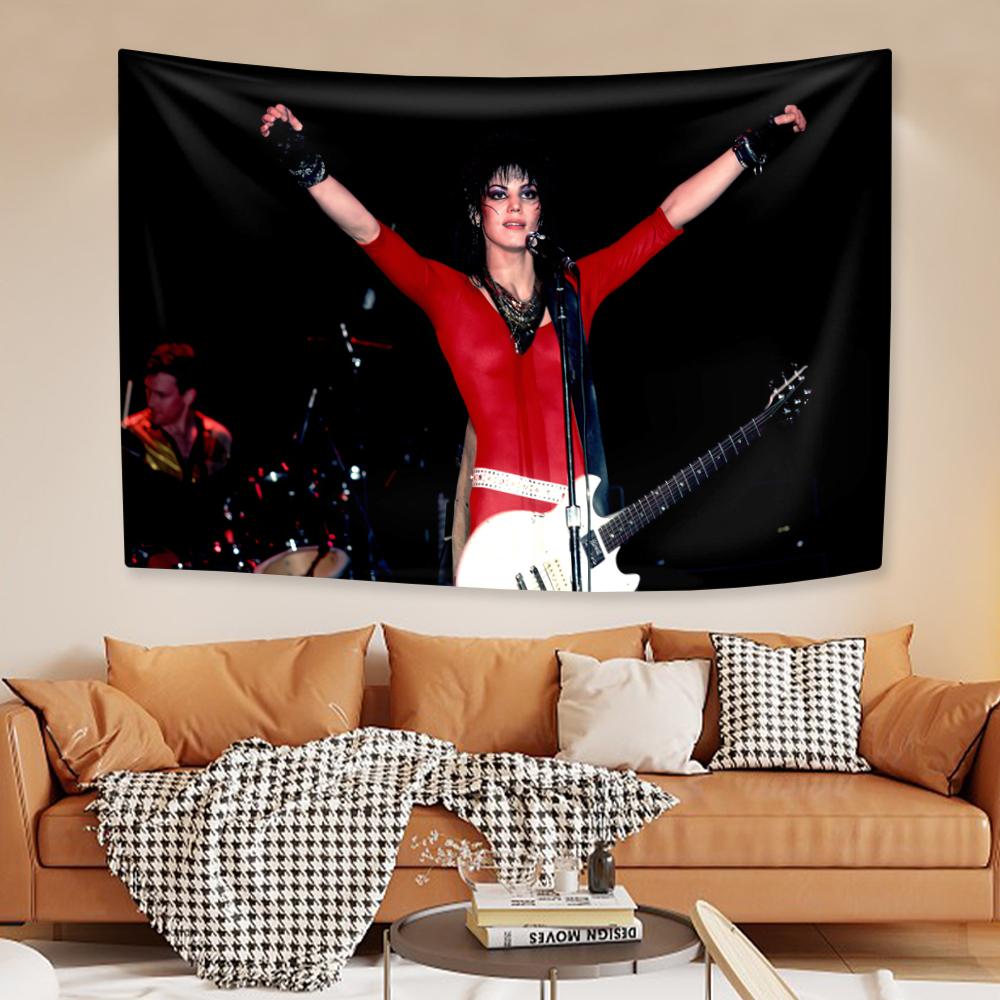 Punk Rock Singer Tapestry Joan Jett Home Decoration Large Fabric Dormitory Background Wall Hanging Carpets Party Backdrop