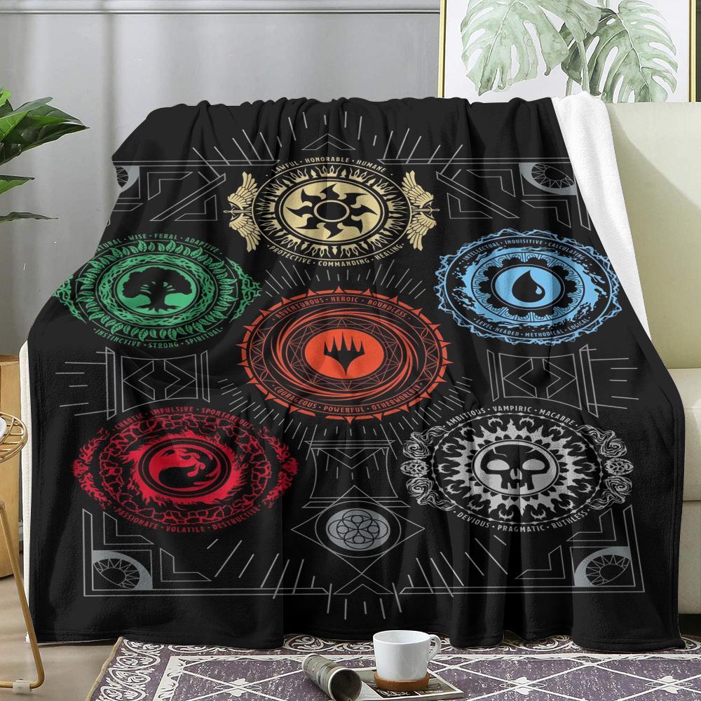 Magic The Gathering Throw Soft Flannel Throw Blanket, Lightweight Breathable Summer Nap Blanket For Sofa Home Travel Cozy Decor