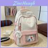 Nylon Freizeitrucksack für Mittelschüler mit Sternen-Print-Design und geometrischem Muster für den Schulgebrauch
