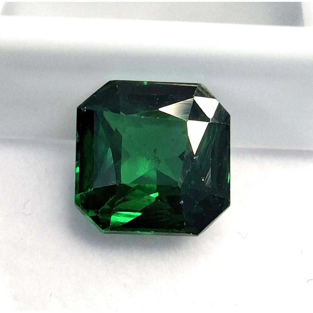 Beautiful Green Tsavorite Garnet 10-12 Ct Asscher Cut Certified Loose Gemstone