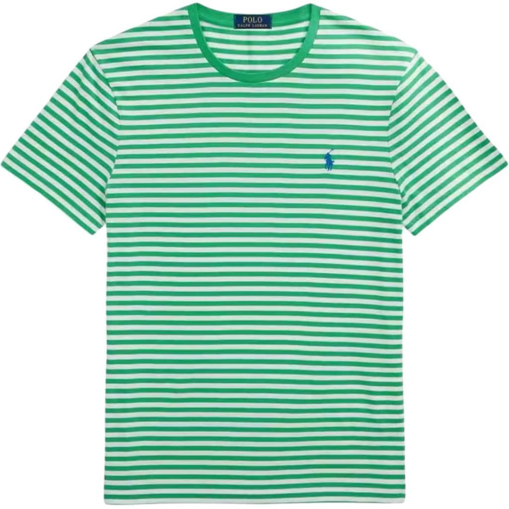 Polo Ralph Lauren SS25 Round Neck Striped Embroidered Short Sleeve T-Shirt Men Tops 710960660-004