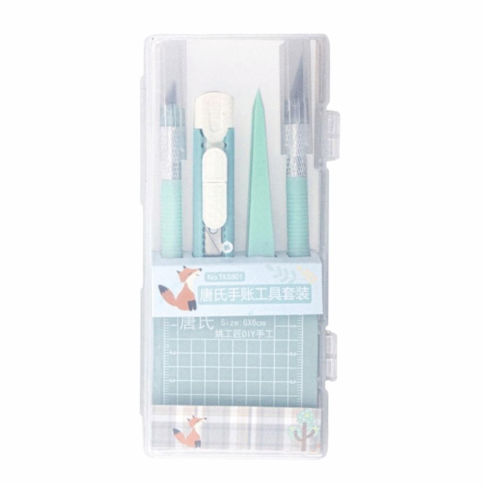 

5pcs/Set DIY Scrapbook Tool Set Tweezers Pens Non-Slip Mats Art Cutting Tools Kit Paper Crafting Carving Craft Paper Pen