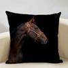 Funda de Cojín Animal Caballo Hermoso Patrón de Caballo Funda de Almohada para Sofá Decoración Artística para Sala de Estar en Casa Funda de Cojín 45x45cm Lino