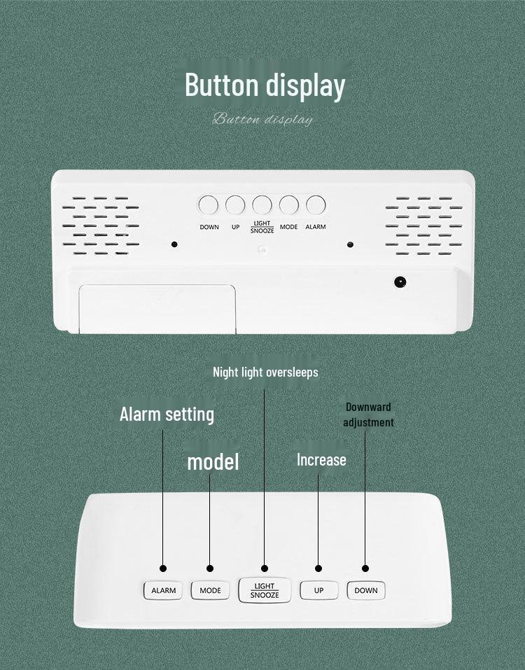 Colorful Large Screen Font Alarm Clock - Bedside Electronic Clock 0725