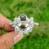 Oval Pyrite Stone New Flower Solitaire Wife Bezel Solar Chakra Ring 925 Silver