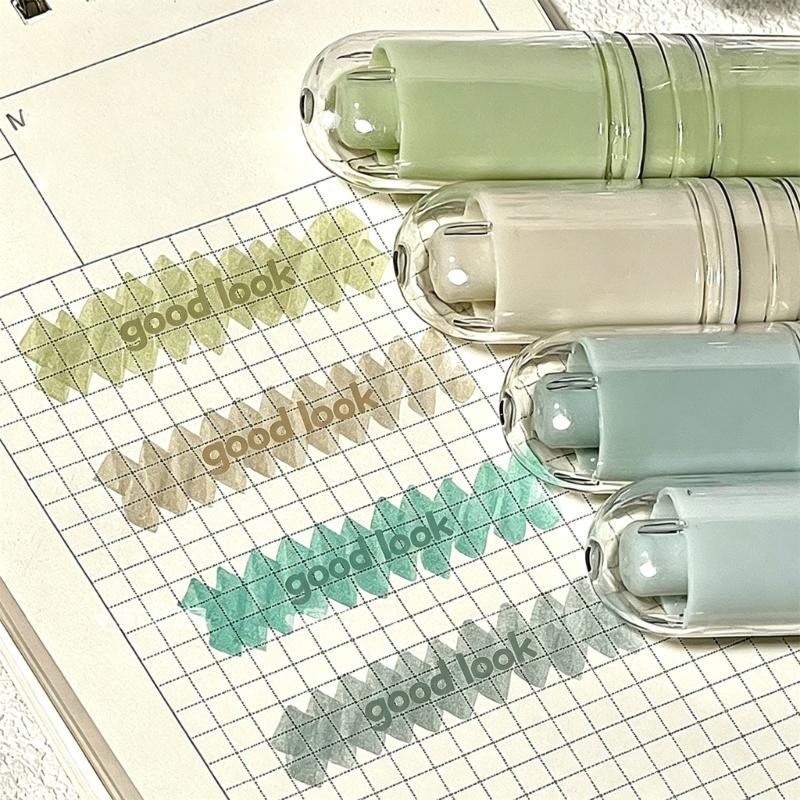Soft Pastels Highlighter Markers, Chisels Tip Quick Dry Ink for Study Note Journaling and Clean Paper Page Marking