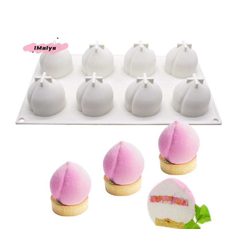 1Pc Silicone Cake Mold Pineapple Pear Peach Fruit Series Baking Mousse Mould for Mango Orange Strawberry French Dessert