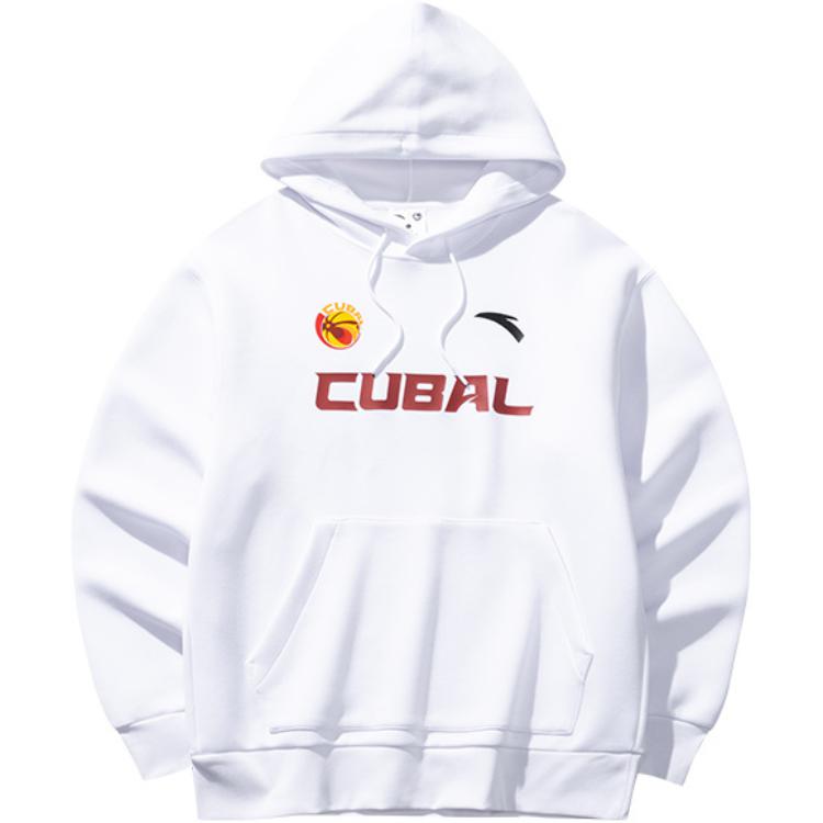 

Anta Basketball Series Letter Print Hoodie Men hoodies Pure-White 152441754-1 3XL