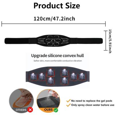 120 cm Inteligentny stymulator mięśni EMS Pasek wyszczuplający Trener mięśni brzucha Tonik Kształtowanie sylwetki Sprzęt do fitnessu odchudzającego
